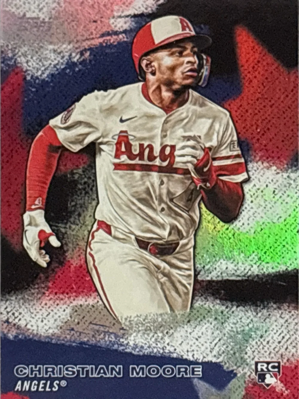 Topps Christian Moore Angels Rookie Card - Stars Of MLB